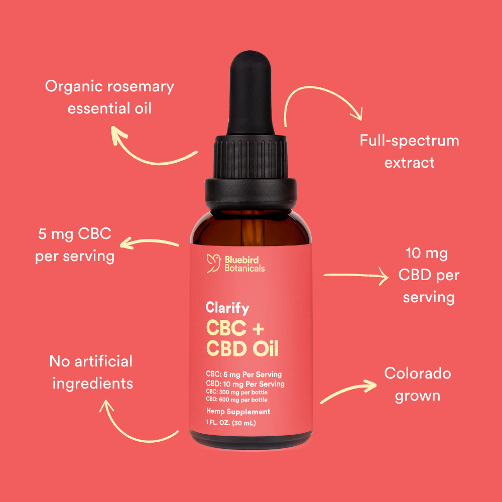 Clarify CBC + CBD Oil  Bluebird Botanicals   