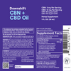 Downshift CBN + CBD Oil Supplement Facts Bluebird Botanicals