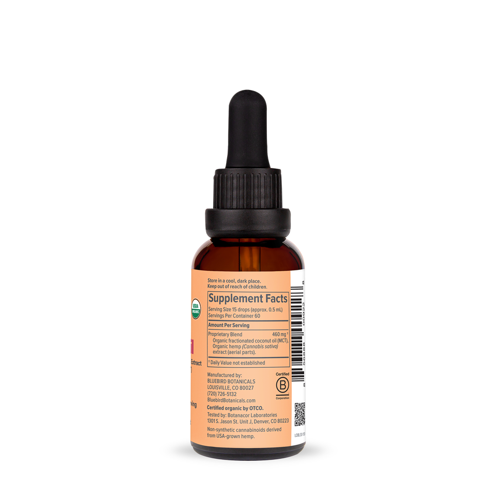 Organic CBD Oil Hemp Extract Oil Bluebird Botanicals