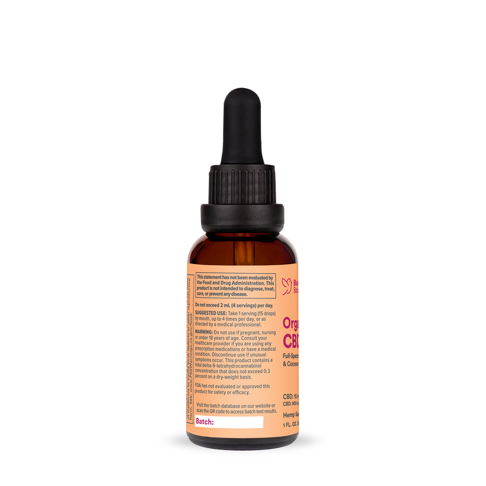 Organic CBD Oil Hemp Extract Oil Bluebird Botanicals