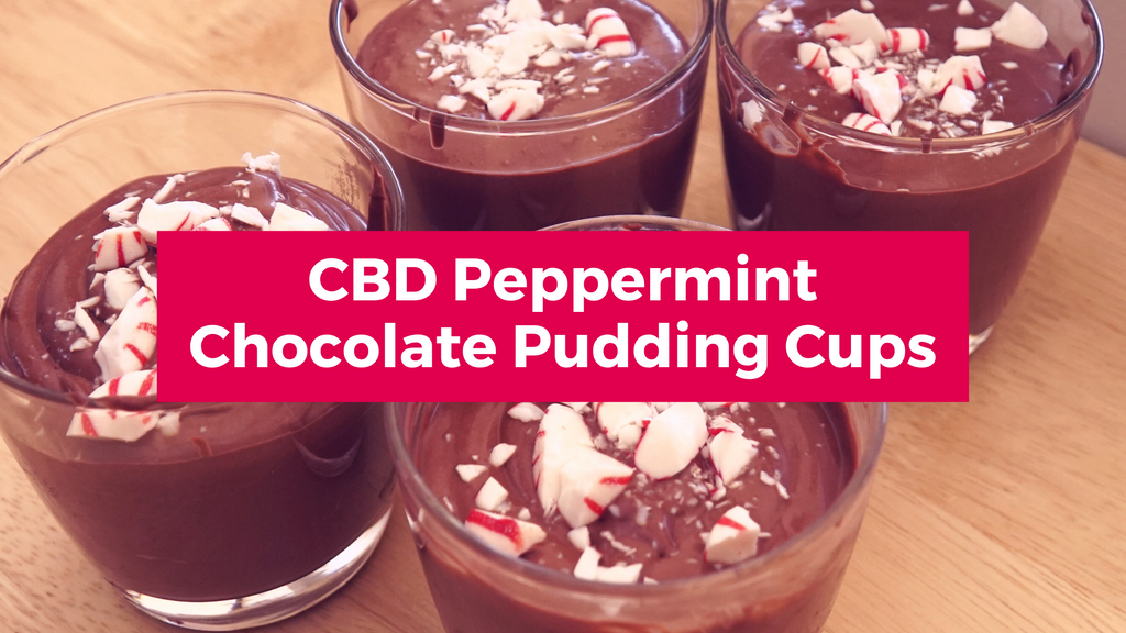 CBD Peppermint Chocolate Pudding Cups