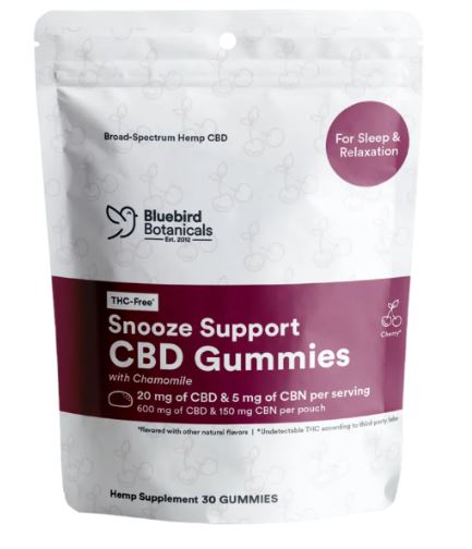 New Product: Snooze Support CBD Gummies - Bluebird Botanicals