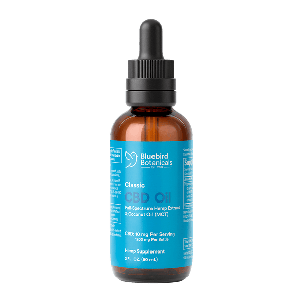 Classic CBD Oil | 10 mg & 25 mg CBD Tincture – Bluebird Botanicals