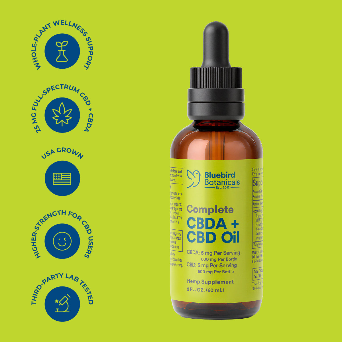 Complete CBDA + CBD Oil | 10 mg & 25 mg Tinctures