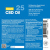 Classic CBD Oil - Extra Strength (25mg/Serving) 2 oz. Supplement Facts Bluebird Botanicals   