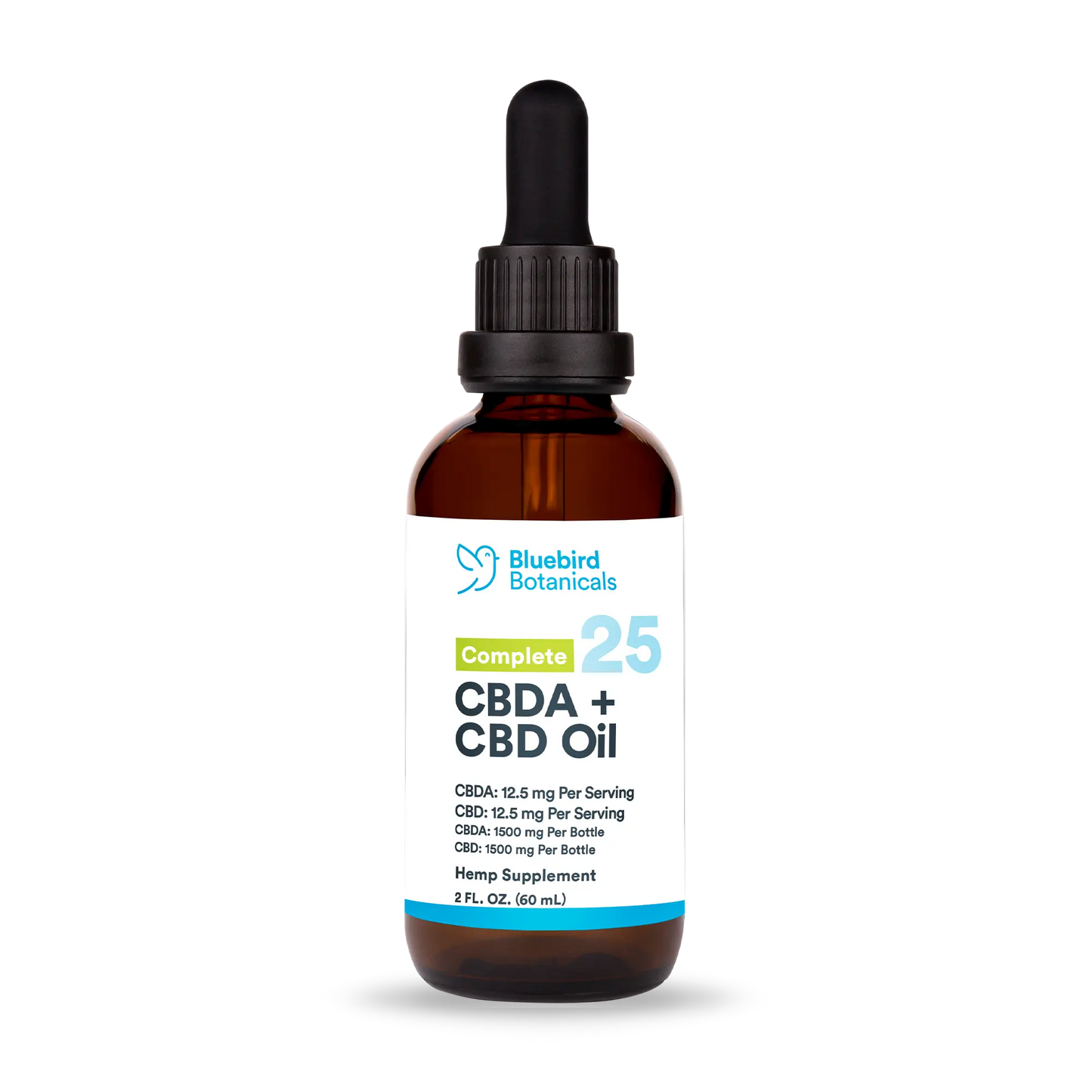 Complete CBDA + CBD Oil (25 mg) - Extra Strength – Bluebird Botanicals