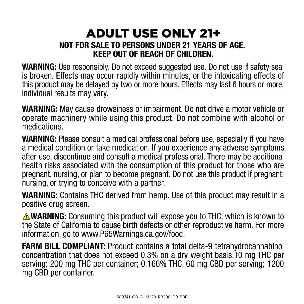 Deep Sleep Gummies | 50mg CBD + 20mg CBN + 3mg Delta-9 THC