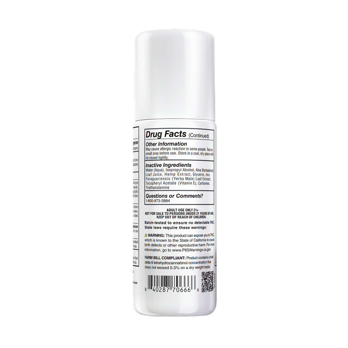Ice Relief Roll-On – Broad Spectrum CBD Cooling Topical