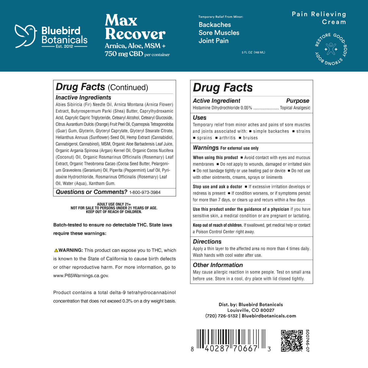 Max Recover Cream