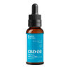 CBD oil bottle with dropper labeled 'Bluebird Botanicals' on a black background