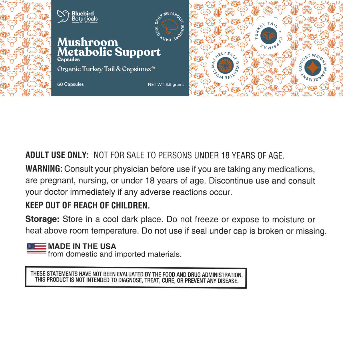 Mushroom Metabolic Support Capsules