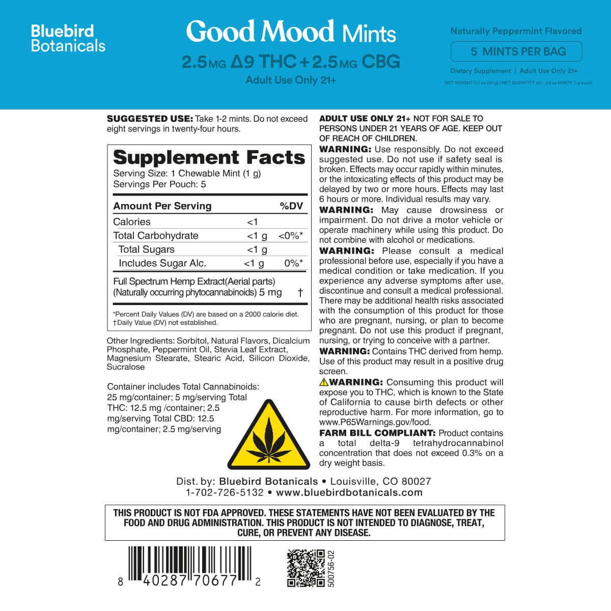Good Mood Mints – Delta-9 THC + CBG Microdose Mints