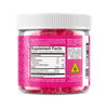 Jar of Lift Dragon Fruit gummies with a pink label and supplement facts on a black background.; Flavor: Dragon Fruit;