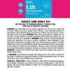 Bluebird Botanicals Lift THC gummies packaging with warning label on a pink background.; Flavor: Dragon Fruit;