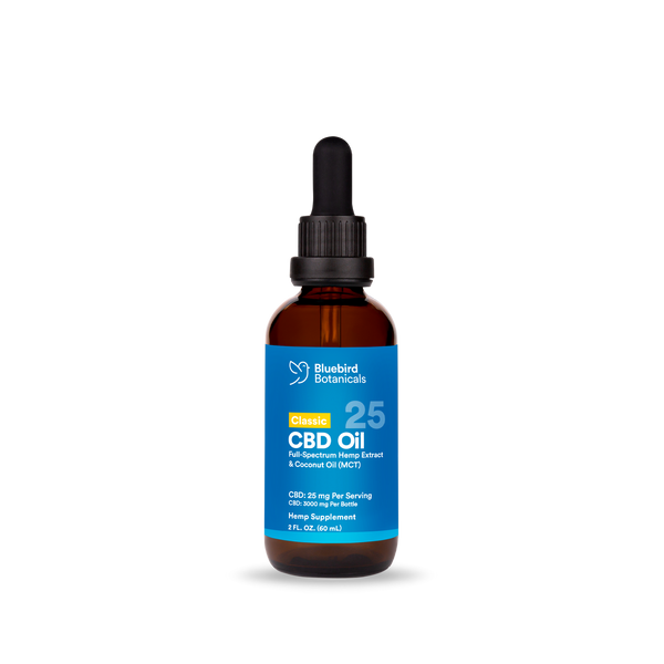 Extra Strength CBD Oil (25 mg) | Bluebird Botanicals