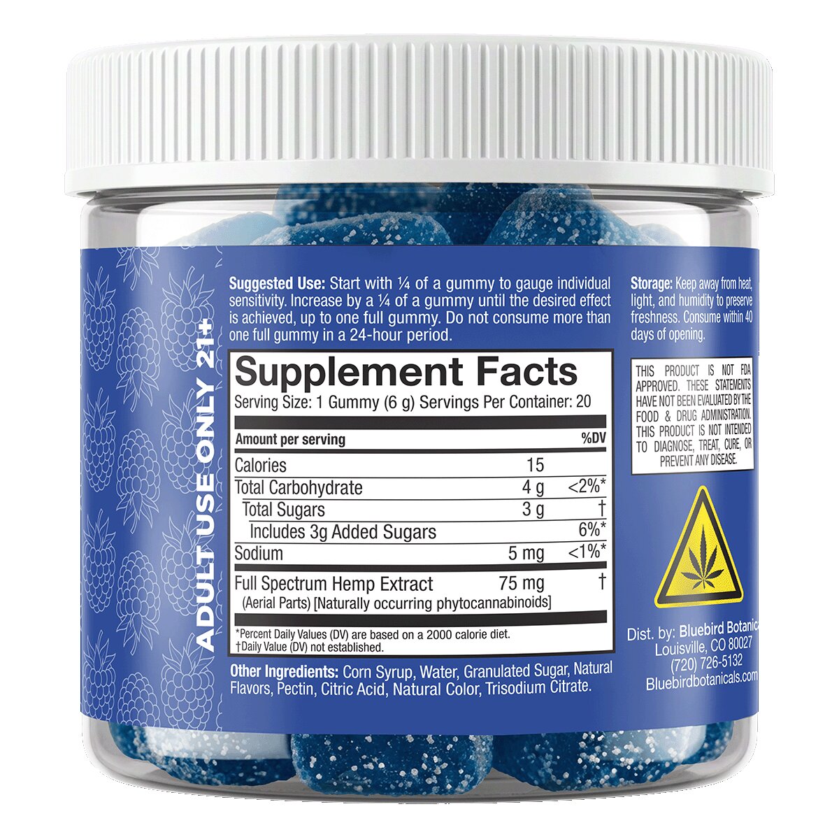 Lift Gummies – Blue Raspberry | 10mg Delta-9 THC + 60mg CBD
