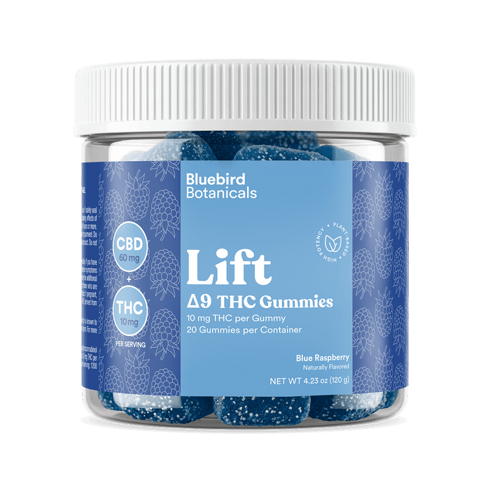 Lift Gummies – Blue Raspberry | 10mg Delta-9 THC + 60mg CBD