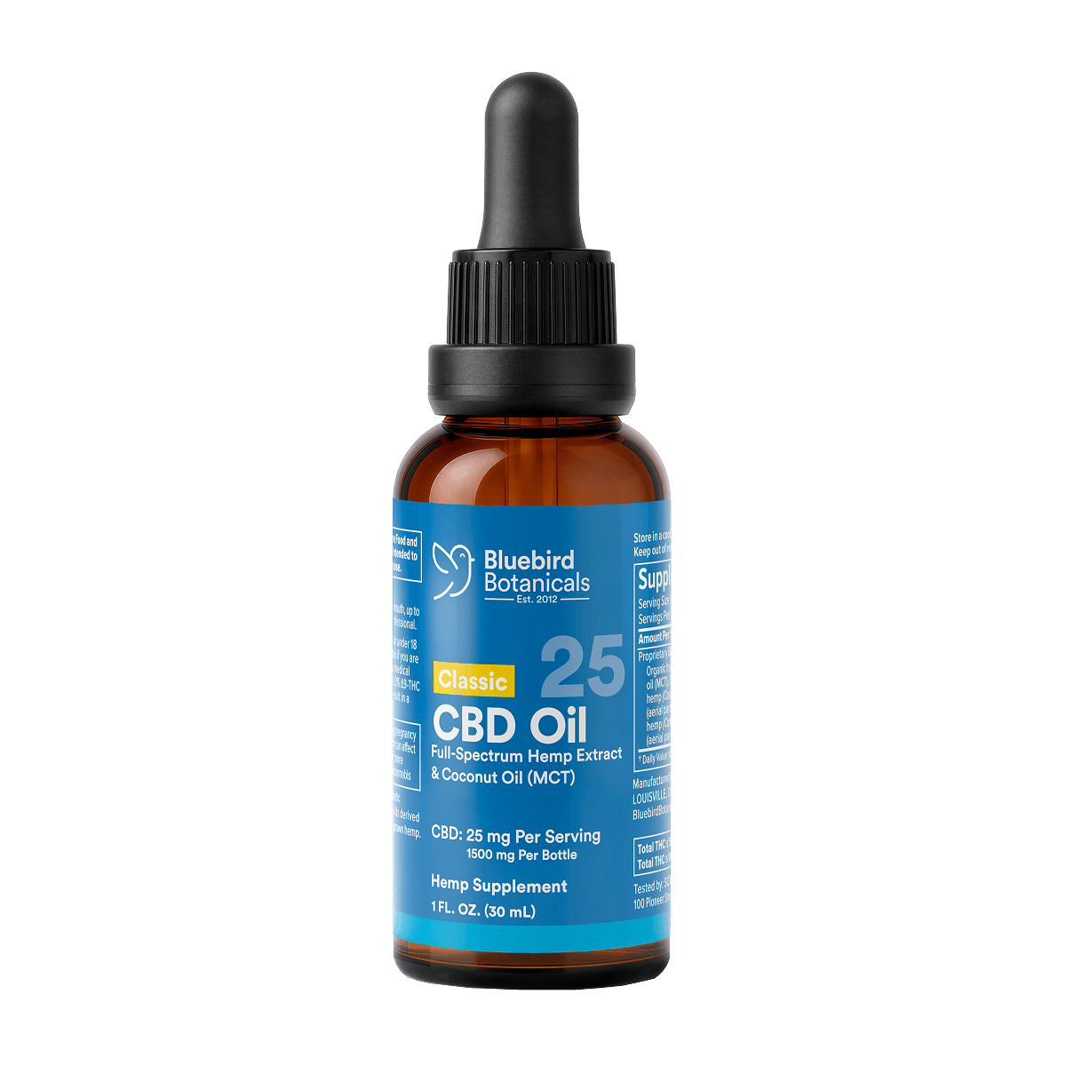 Classic CBD Oil | 10 mg & 25 mg CBD Tincture – Bluebird Botanicals