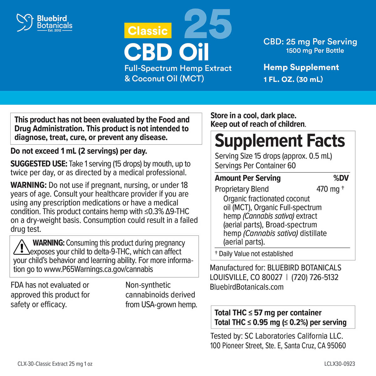 Classic CBD Oil | 10 mg & 25 mg CBD Tincture
