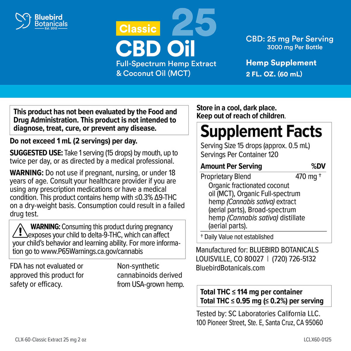 Classic CBD Oil | 10 mg & 25 mg CBD Tincture