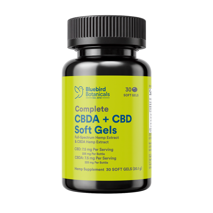 Complete CBDA + CBD Oil Soft Gels – Bluebird Botanicals