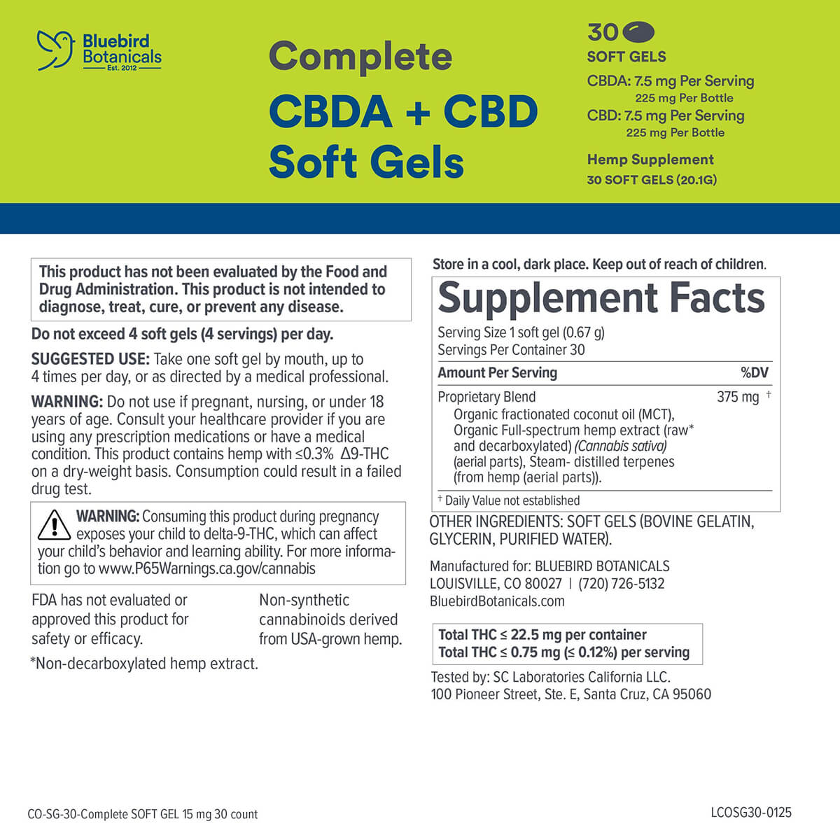 Complete CBDA + CBD Oil Soft Gels