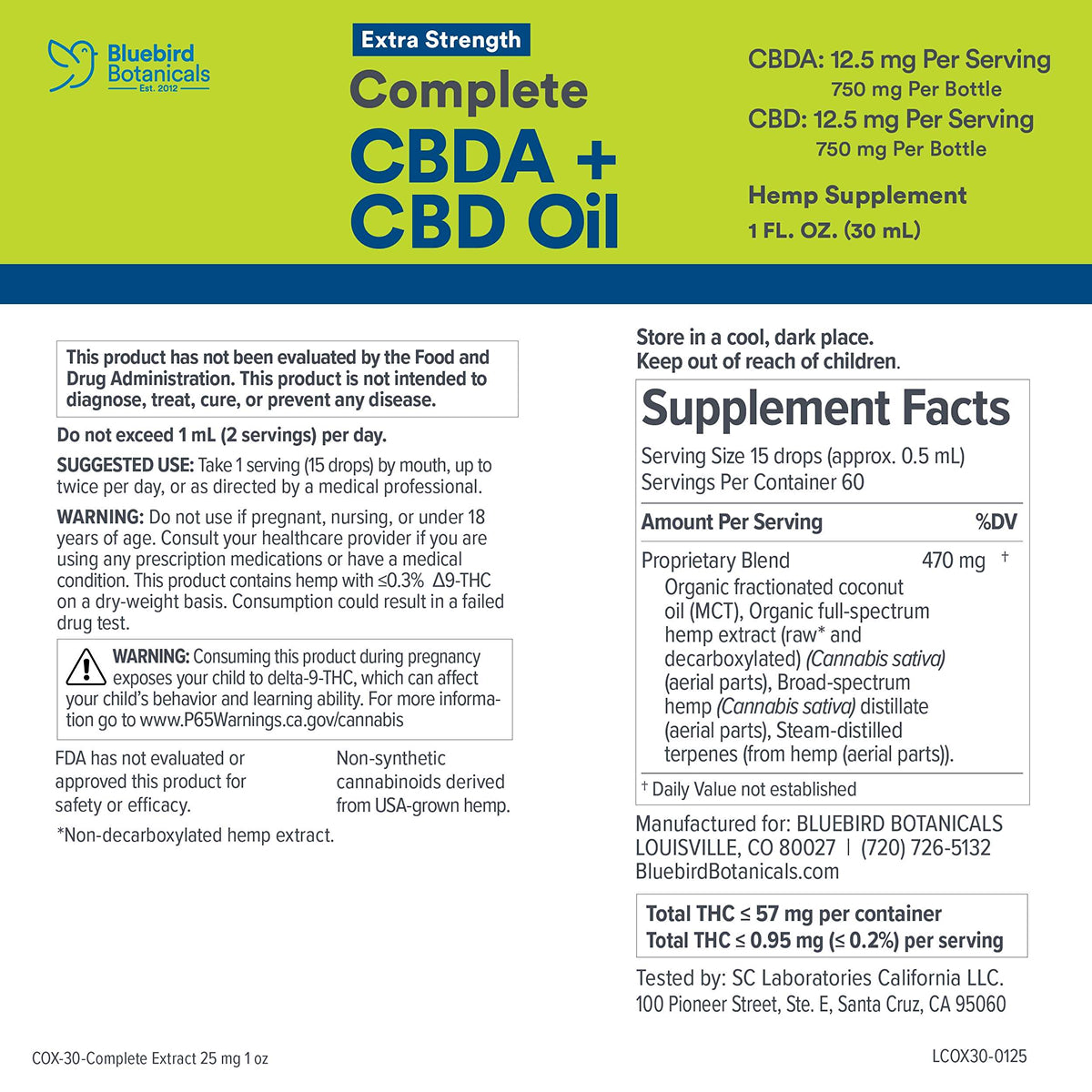 Complete CBDA + CBD Oil | 10 mg & 25 mg Tinctures