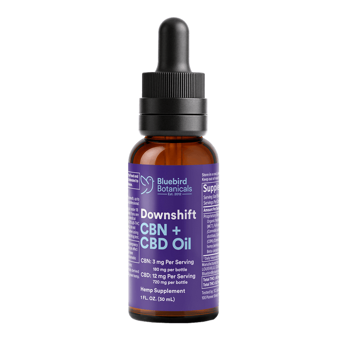Downshift CBN + CBD Oil for Sleep 1 oz. $44.95 Bluebird Botanicals