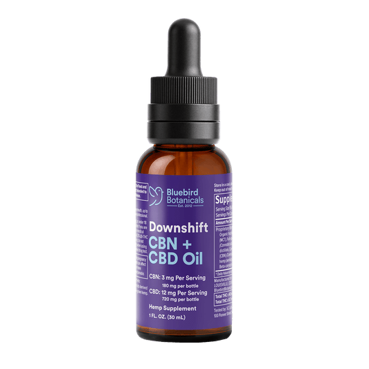 Downshift CBN + CBD Oil for Sleep 1 oz. $44.95 Bluebird Botanicals
