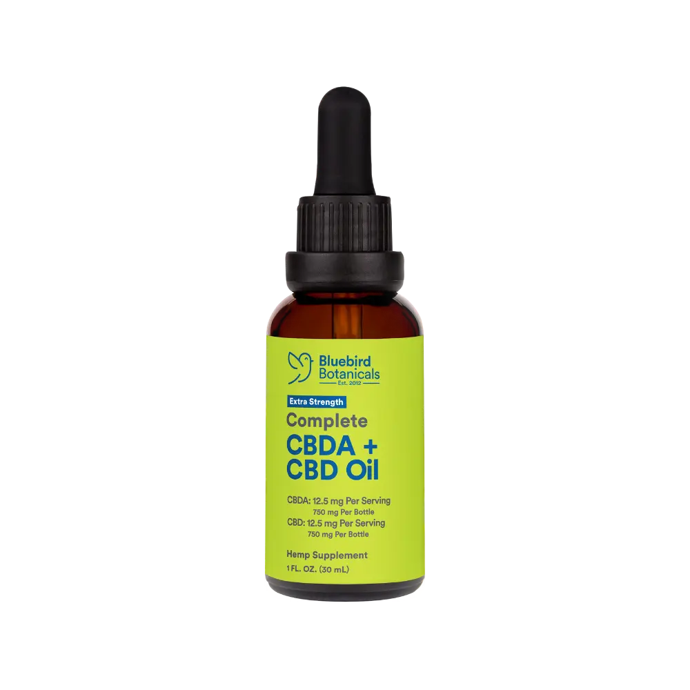 Complete CBDA + CBD Oil (25 mg) - Extra Strength – Bluebird Botanicals Complete CBDA + CBD Oil (25 mg) - Extra Strength – Bluebird Botanicals
