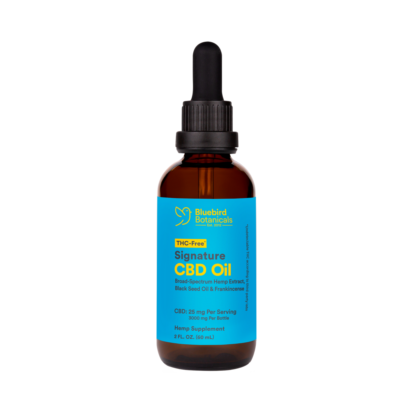 Signature CBD Oil + Botanicals - Extra Strength (25mg/serving) 2 oz. $219.95 Bluebird Botanicals   