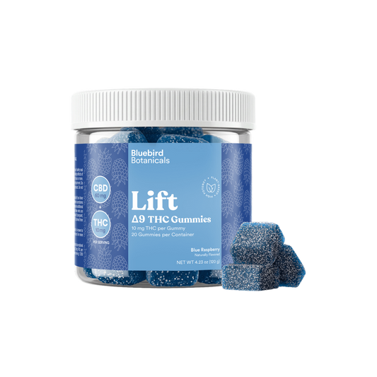 Lift Gummies – Blue Raspberry | 10mg Delta-9 THC + 60mg CBD