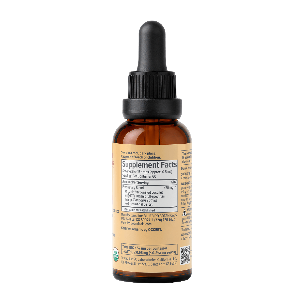 Organic CBD Oil Hemp Extract Oil Bluebird Botanicals