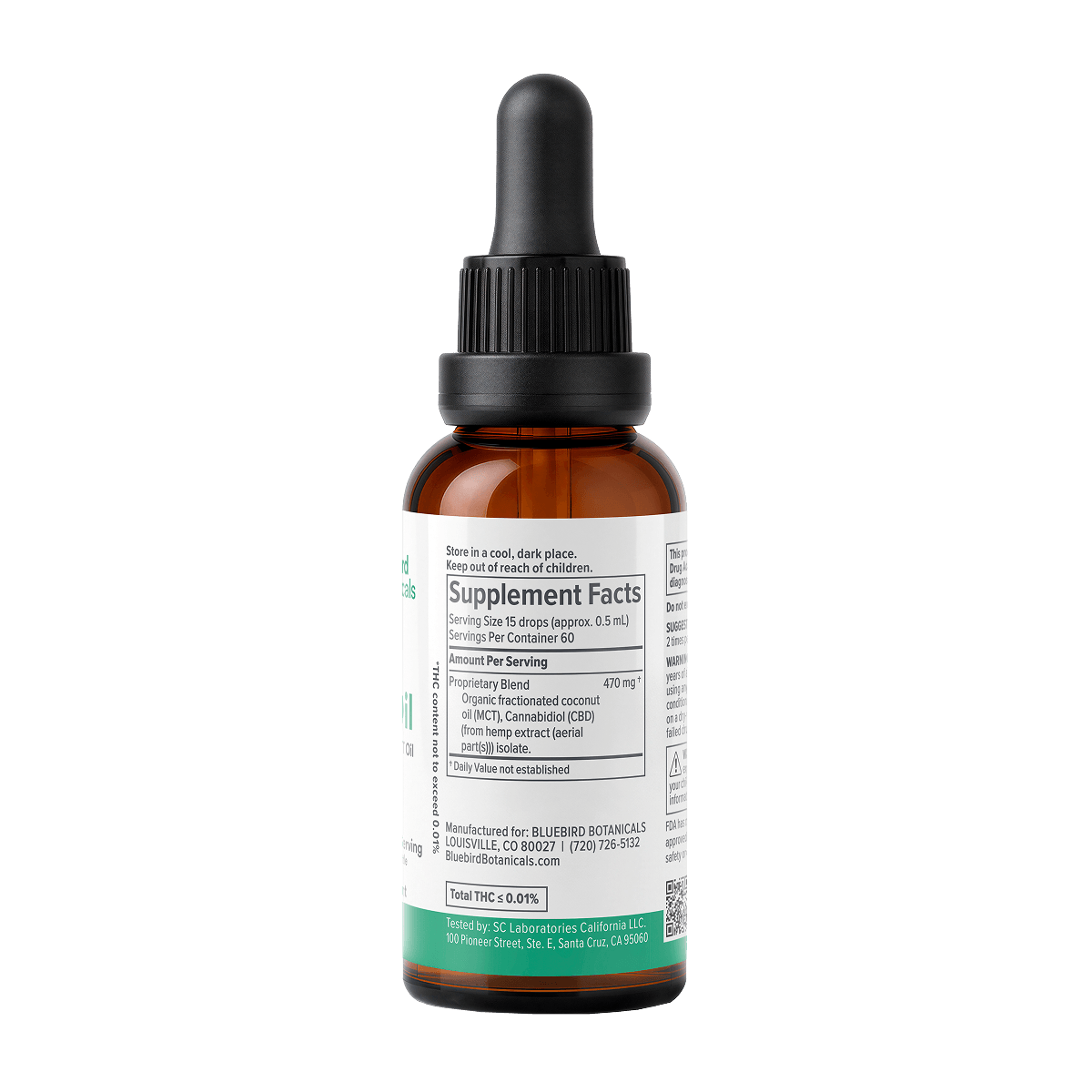 Bluebird Botanicals THC Free* CBD Oil