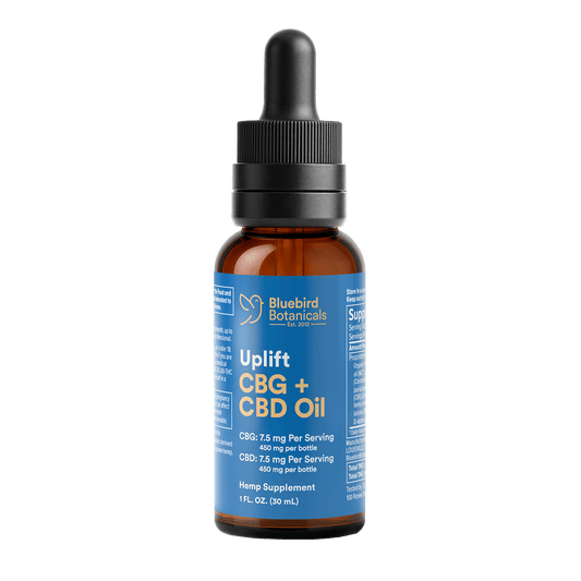 Uplift CBG + CBD Oil For Energy & Focus 1 oz. $44.95 Bluebird Botanicals