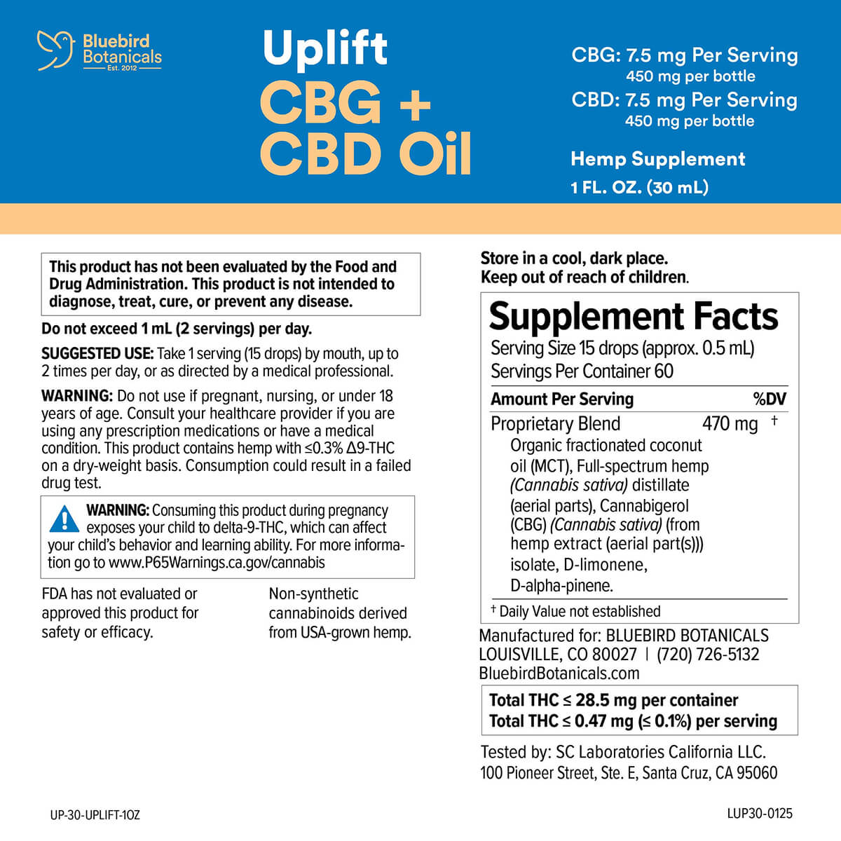 Uplift CBG + CBD Oil